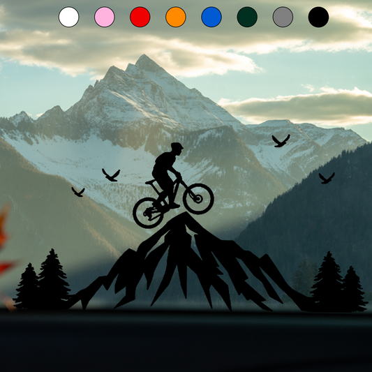 Mountain Biker Sticker