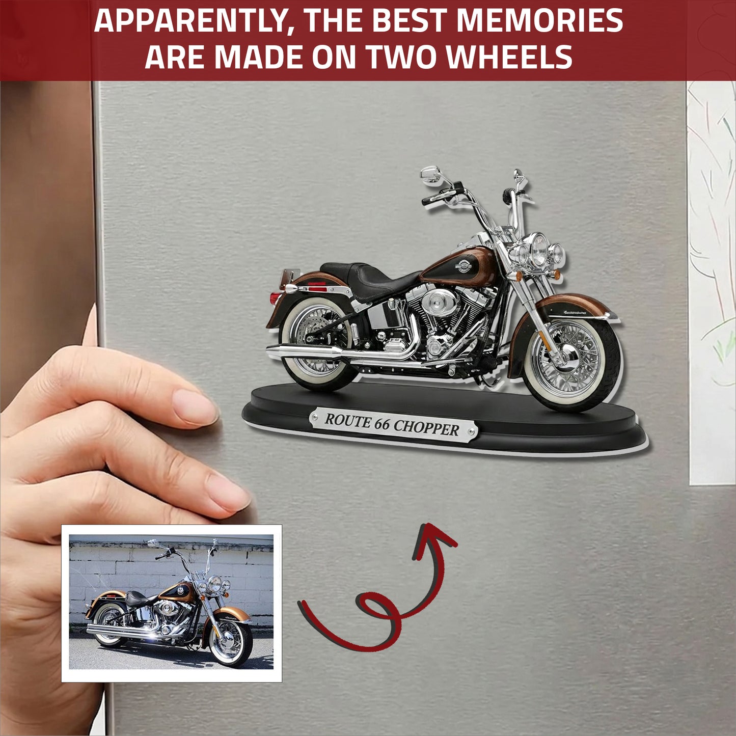 Biker Legend – Personalized Photo Acrylic Fridge Magnet