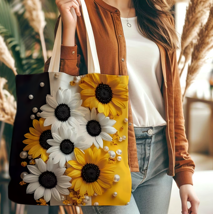 Sunflower & Daisy Tote Bag