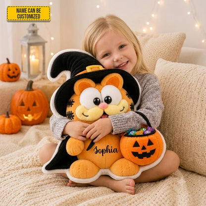 Personalized Halloween Cat Custom Shape Pillow