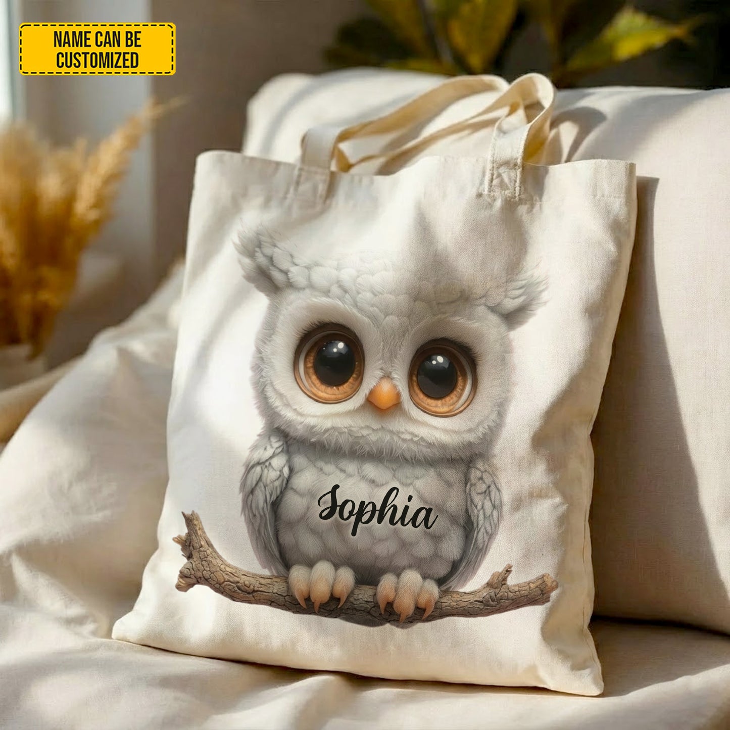 Cute Owl - Personalized Owl Tote Bag