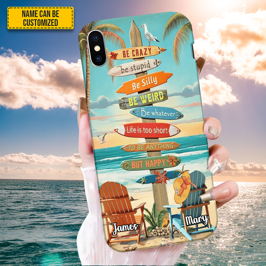 Beach Vibes - Personalized Couple Phone Case