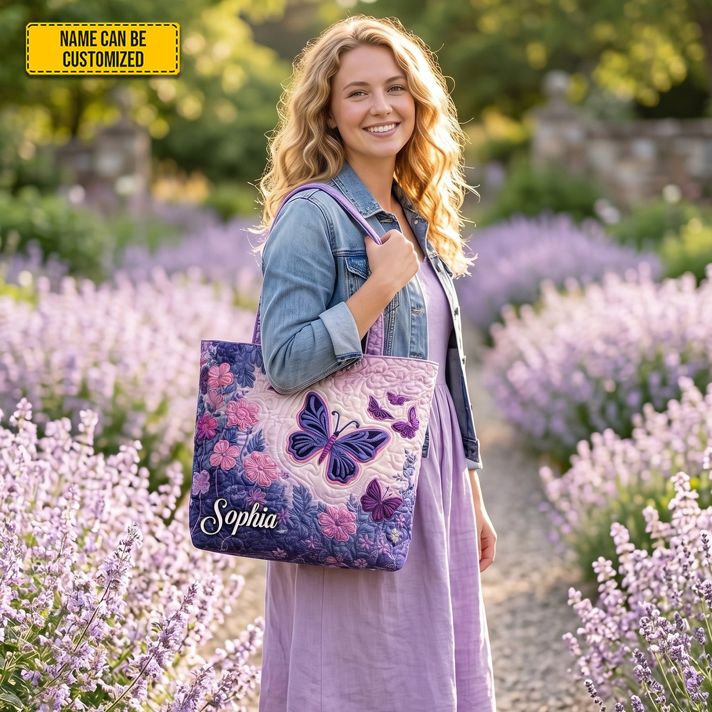 Personalized Dreamy Butterfly Tote Bag