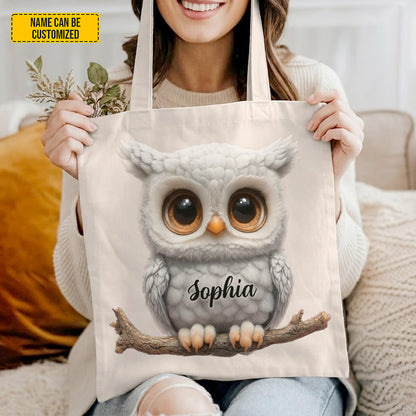 Cute Owl - Personalized Owl Tote Bag