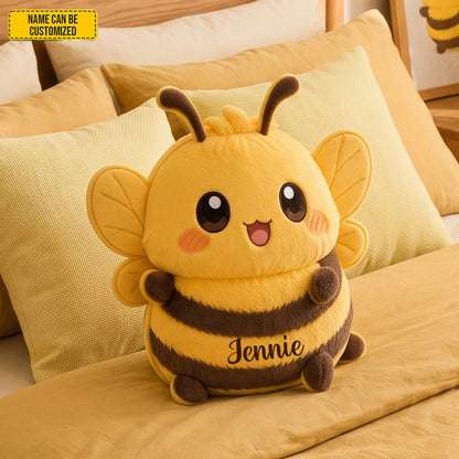 Personalized Cute Bee Custom Shape Pillow