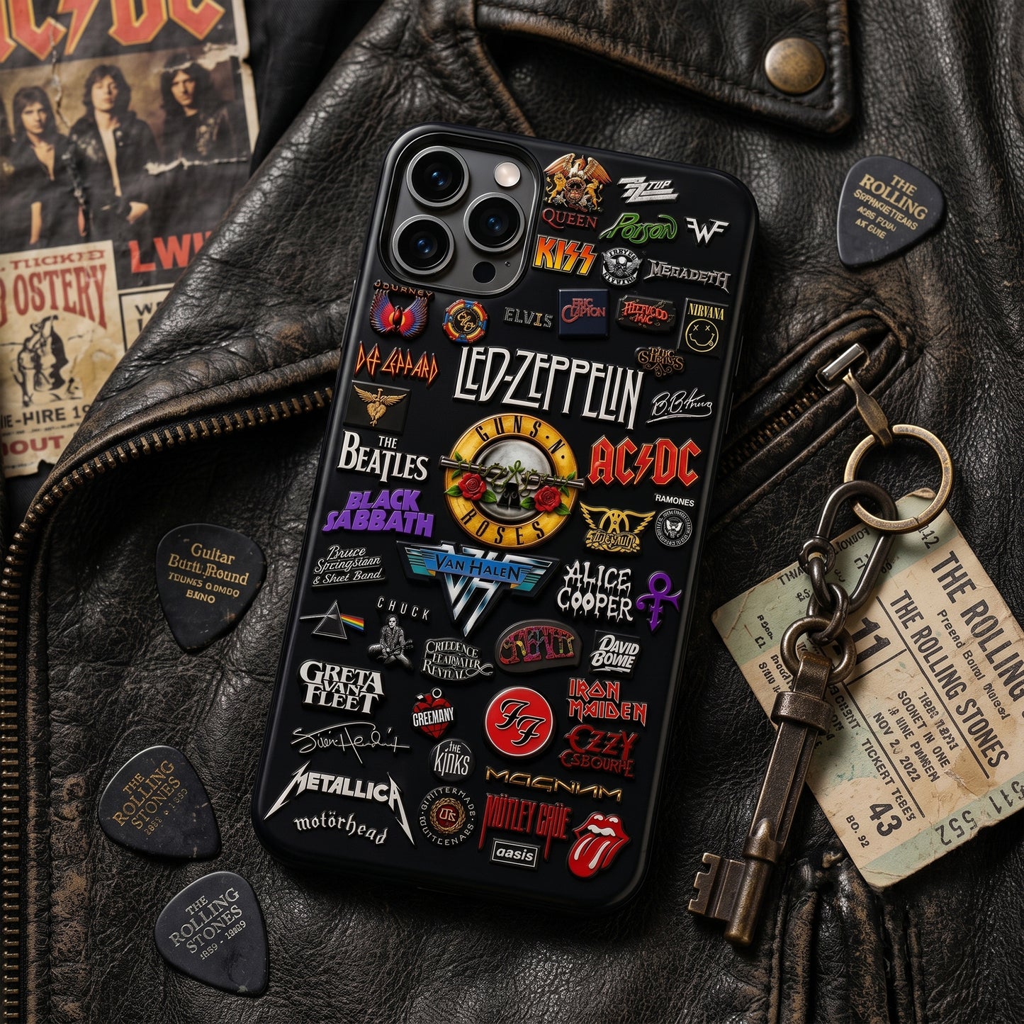 Rock Lovers - Classic Rock Legends Phone Case Version 4