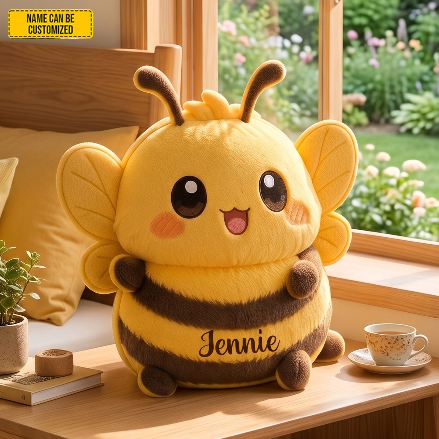 Personalized Cute Bee Custom Shape Pillow