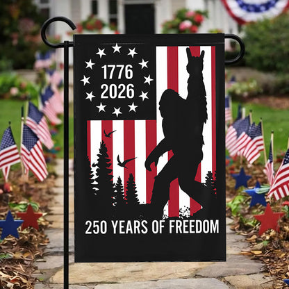 Personalized Bigfoot American Freedom Garden Flag