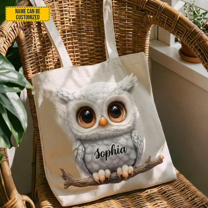 Cute Owl - Personalized Owl Tote Bag