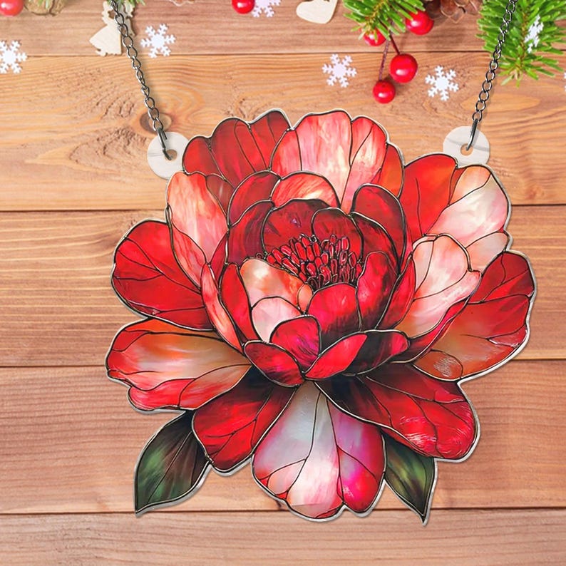 Peony Hanging Acrylic Window