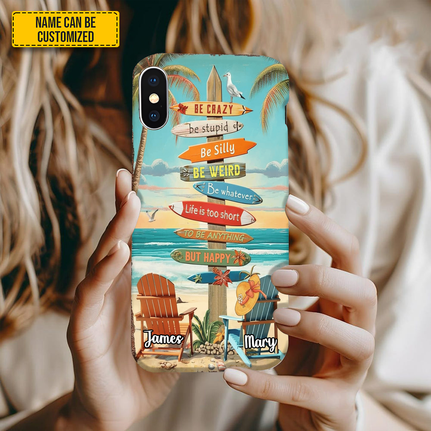 Beach Vibes - Personalized Couple Phone Case