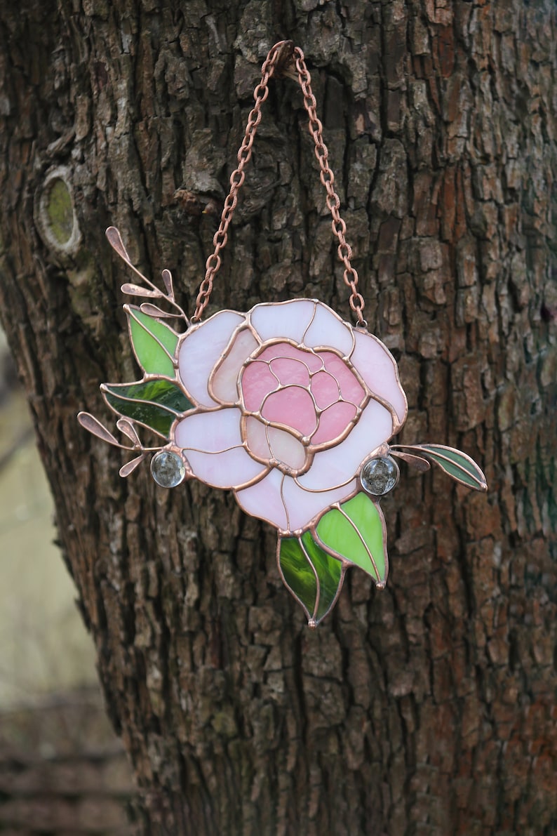 Peony Flower Spring Window Hanging Acrylic