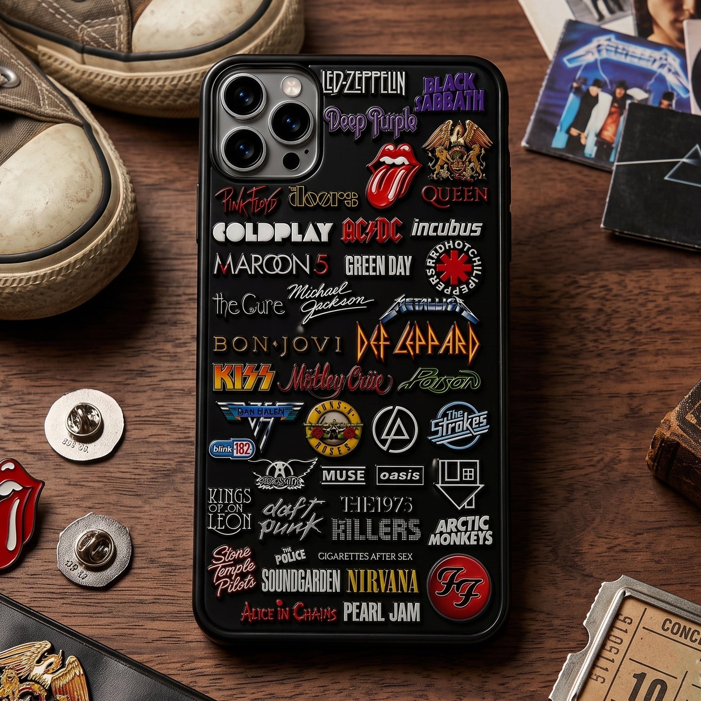 Rock Lovers - Classic Rock Legends Phone Case Version 2