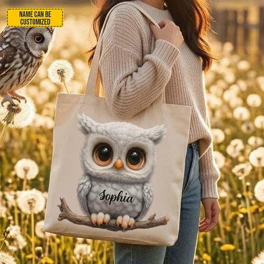 Cute Owl - Personalized Owl Tote Bag