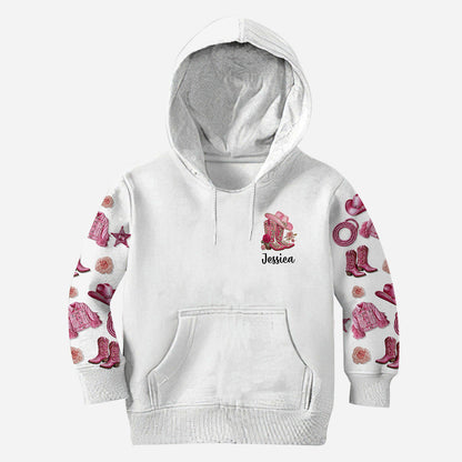 Cowgirl Boots Flowers - Personalized Hoodie and Leggings