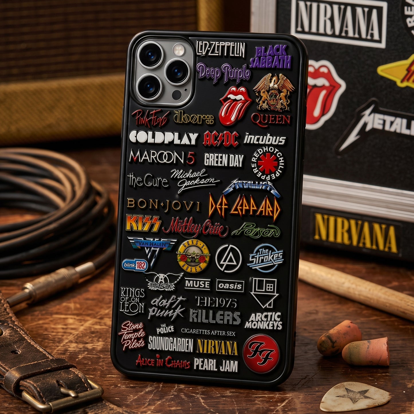 Rock Lovers - Classic Rock Legends Phone Case Version 2