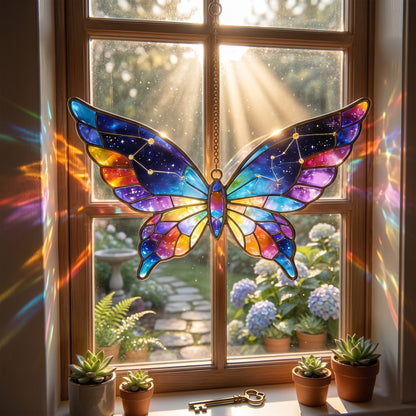 Rainbow Butterfly Window Hanging Suncatcher Acrylic