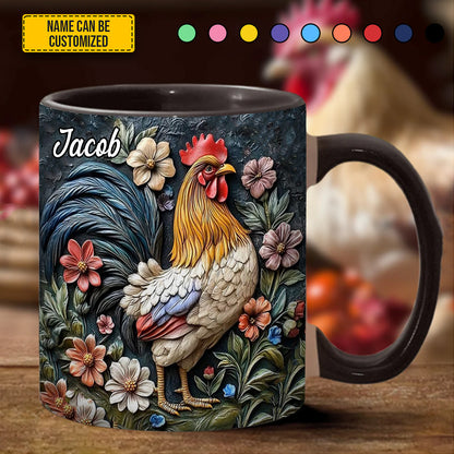 Chicken Rooster - Personalized Accent Mug