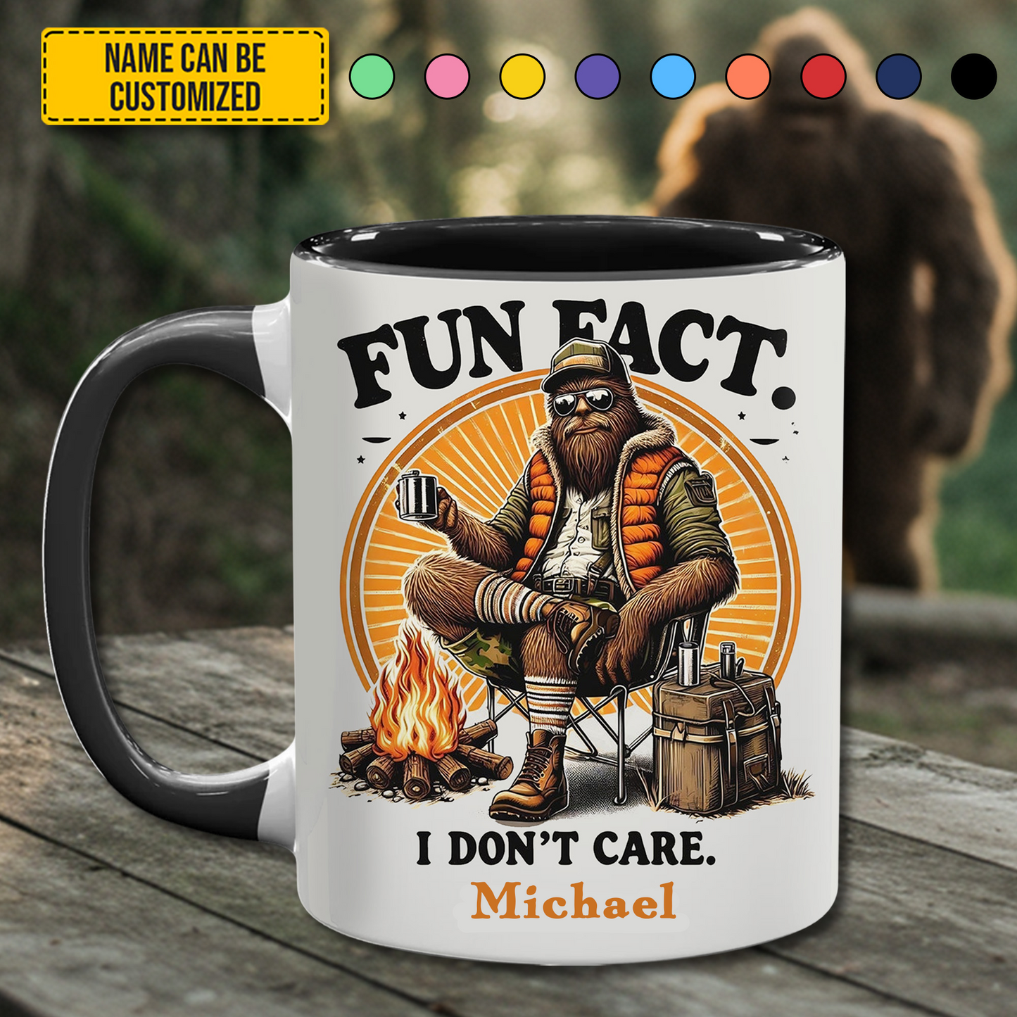 Chill & Don’t Care – Personalized Sasquatch Accent Mug
