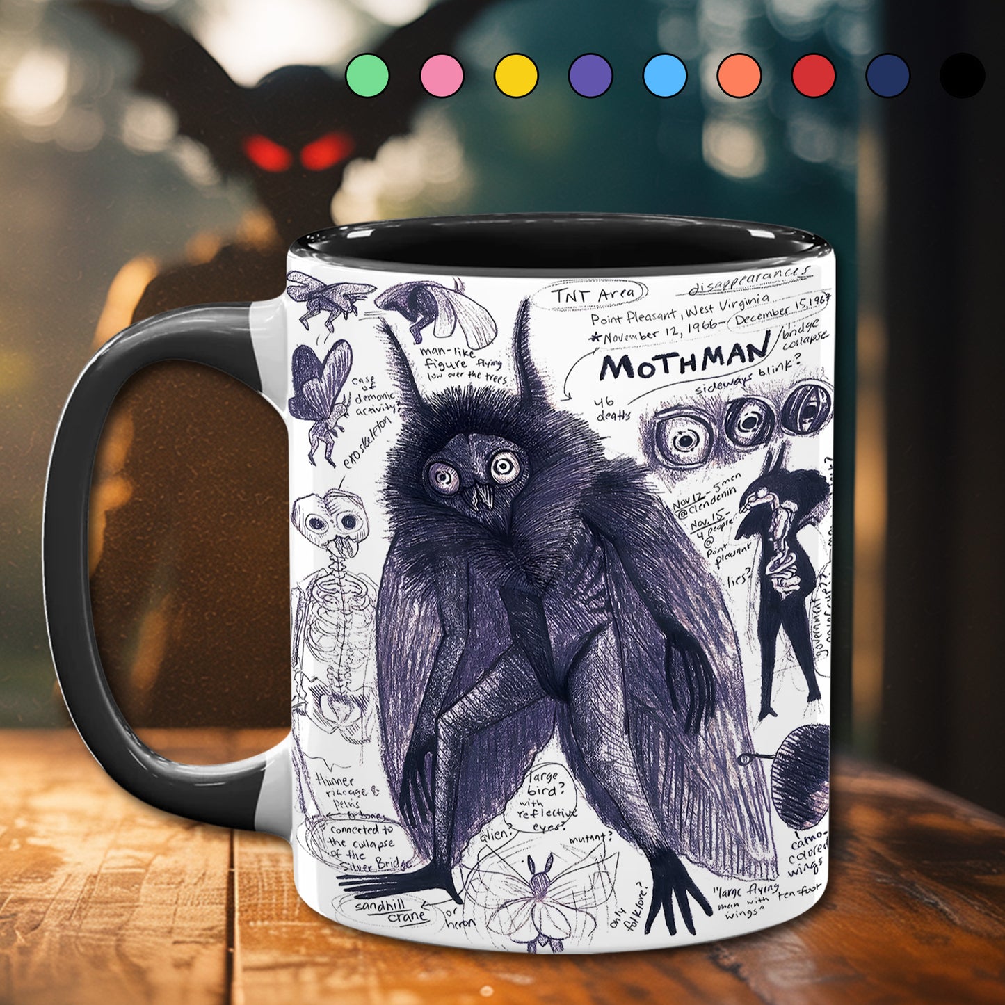 Mothman Mysteries Accent Mug