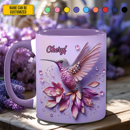Hummingbird Accent Mug, Personalized Accent Mug