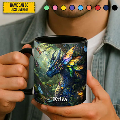Personalized Dragon Accent Mug