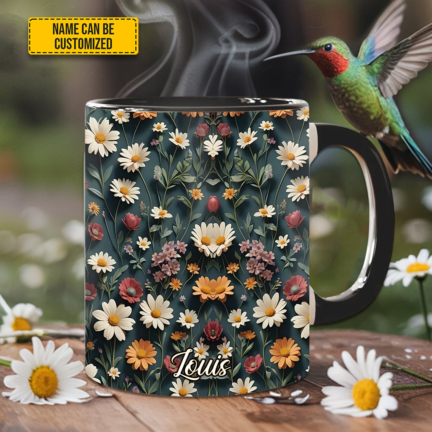 Beautiful Floral - Personalized Flowers Accent Mug