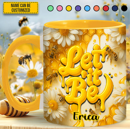 Let It Be - Personalized Bee Accent Mug