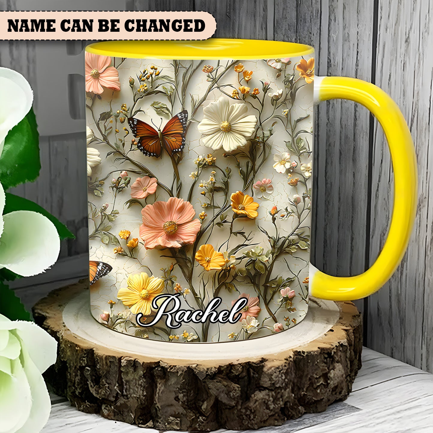 Beaufiful Flowers - Personalized Accent Mug