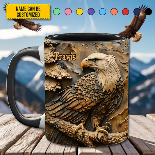 Strong Eagle - Personalized Eagle Accent Mug