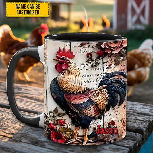 Rooster Farmhouse – Personalized Chicken Accent Mug