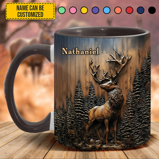 Hunter’s Mark – Personalized Deer Accent Mug
