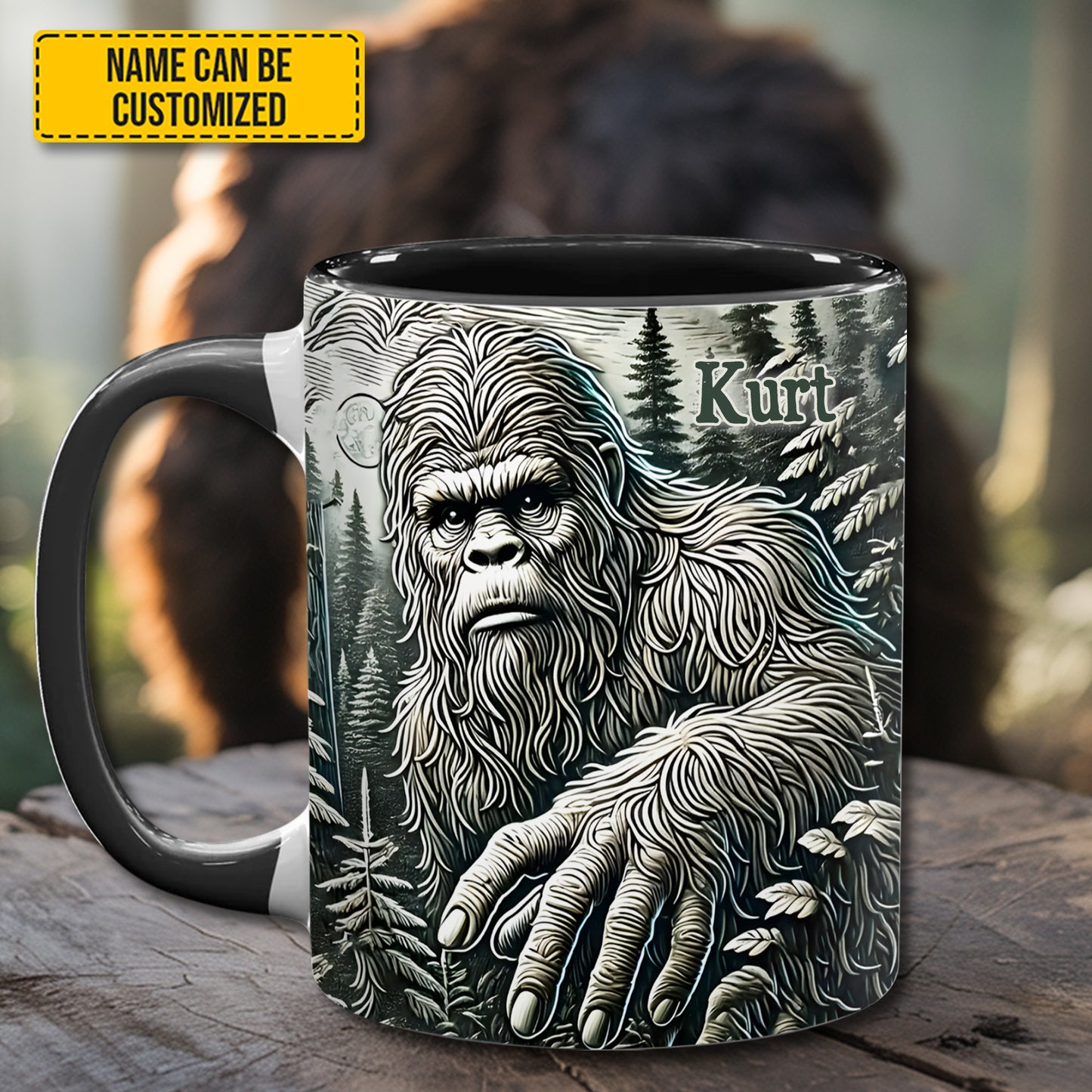 The Wanderer – Personalized Bigfoot Accent Mug