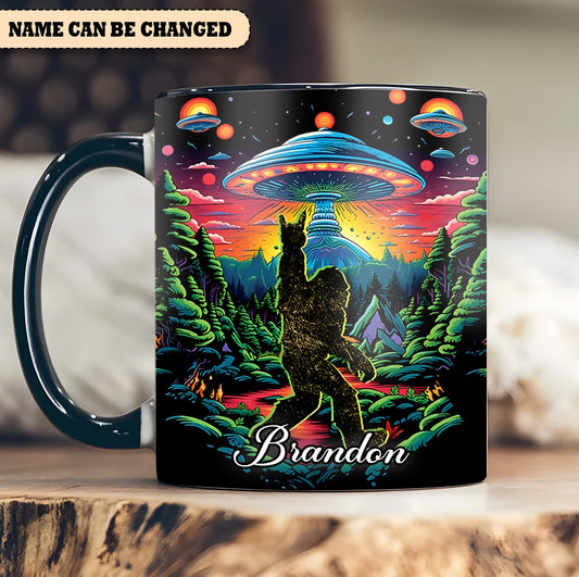Cosmic Squatch – Personalized UFO Bigfoot Accent Mug