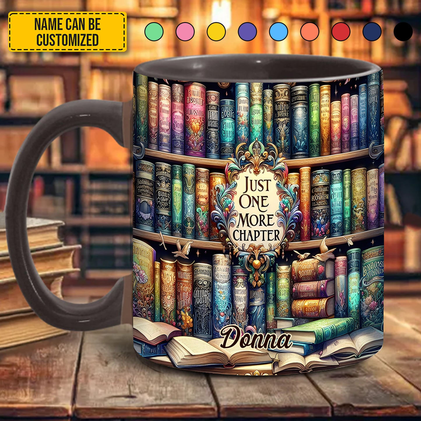 Just One More Chapter - Personalized Book Accent Mug