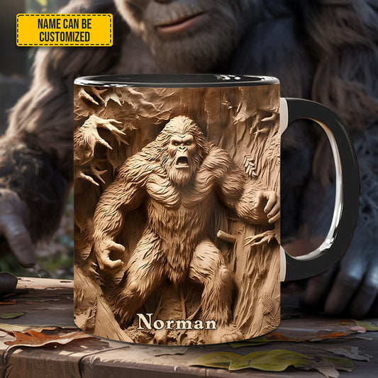Bigfoot Legend in the Trees – Personalized Bigfoot Accent Mug