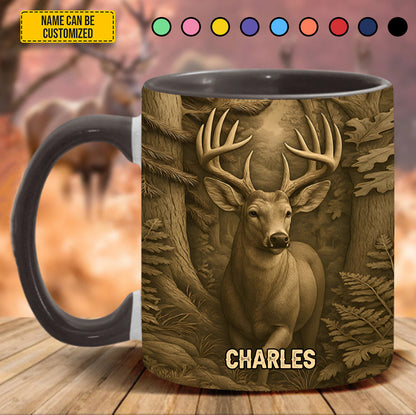 Heart of the Buck – Personalized Hunting Accent Mug