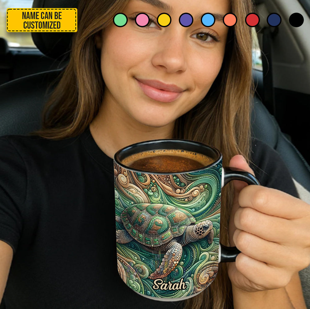 Personalized Sea Turtle Accent Mug
