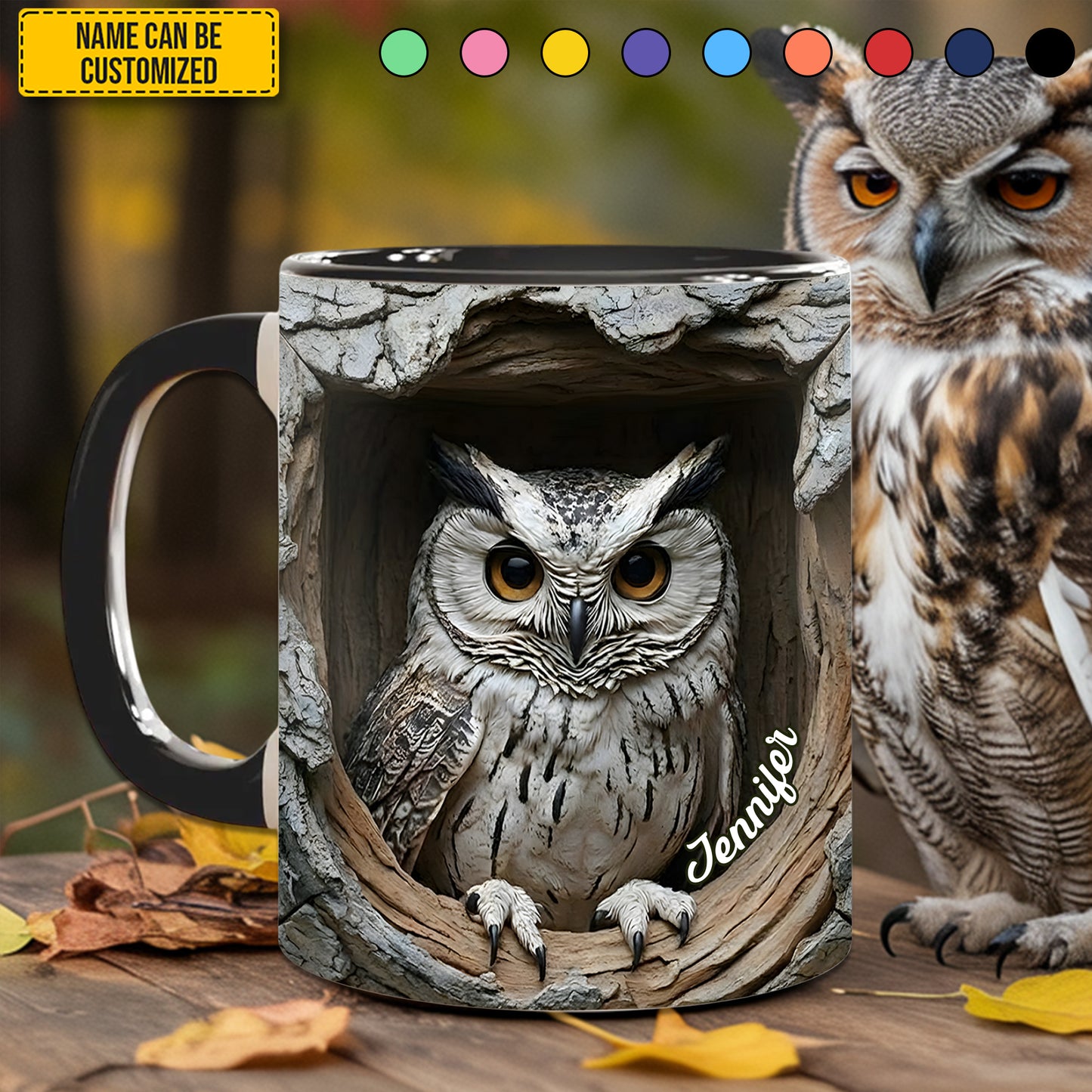 Personalized Owl Accent Mug