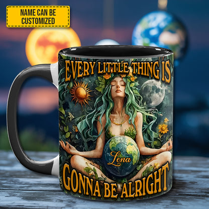 Yoga Hippie Mindfullness - Personalized Accent Mug