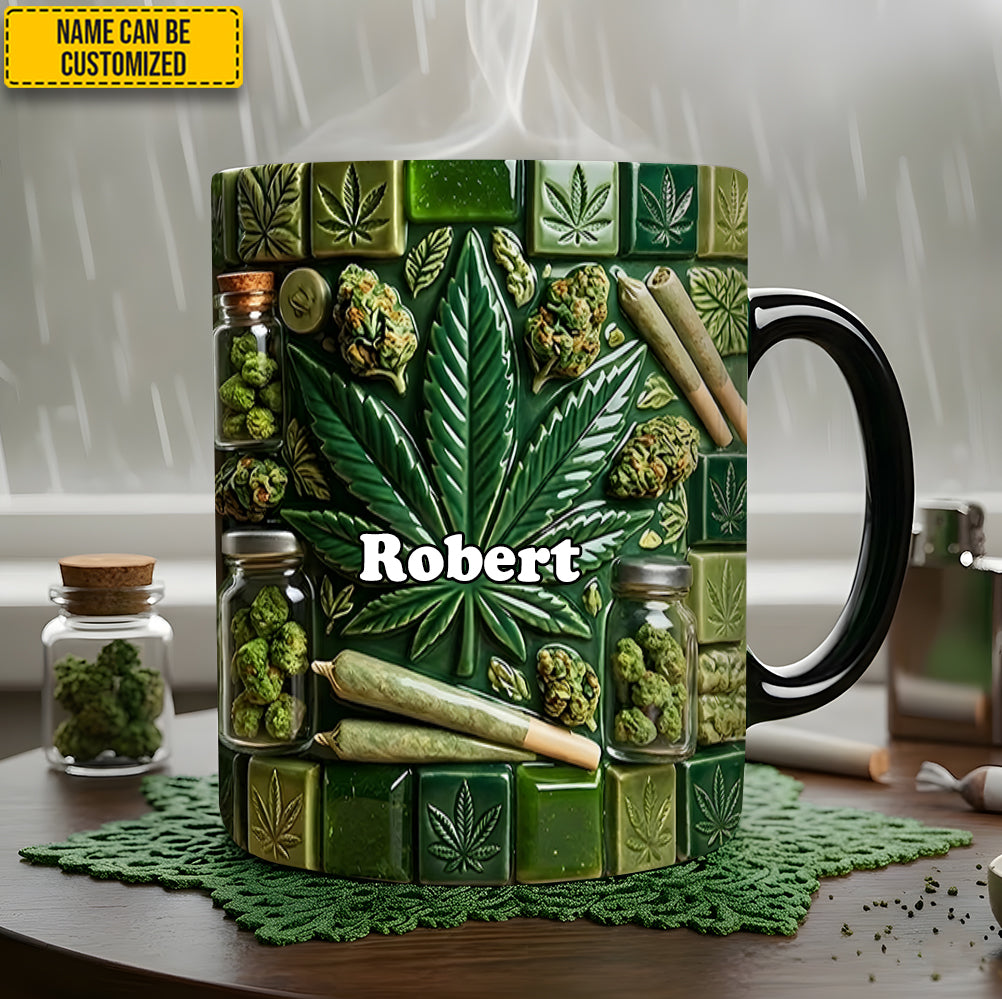 Personalized Weed Elements Accent Mug