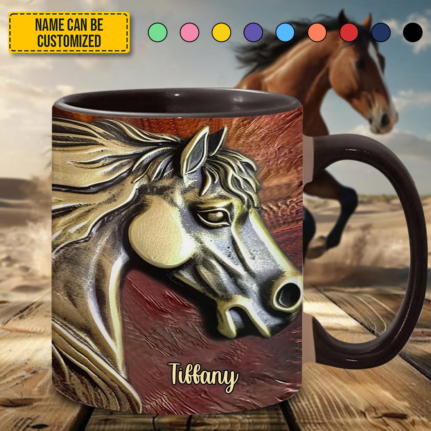 Life Is Better With A Horse - Personalized Accent Mug