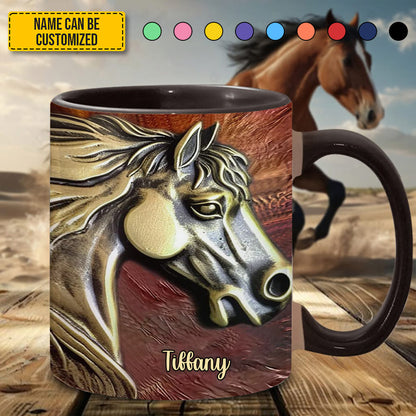 Life Is Better With A Horse - Personalized Accent Mug