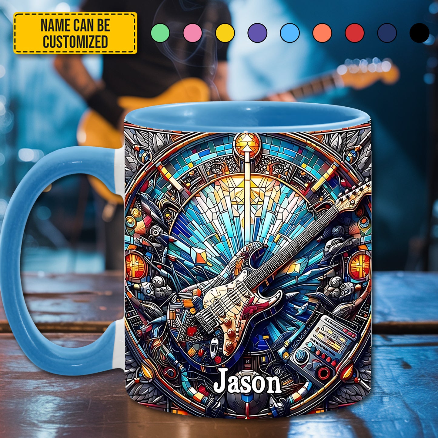 Electric Guitar – Personalized Guitar Accent Mug