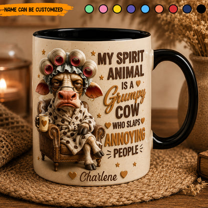 Grumpy Cow Energy – Personalized Cow Accent Mug