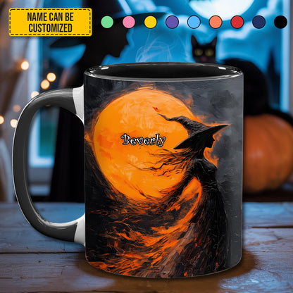Personalized Witch in the Moonlight Accent Mug