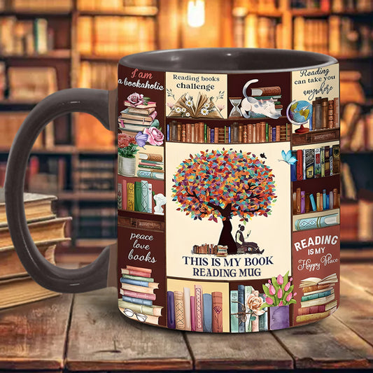Book Collection Accent Mug
