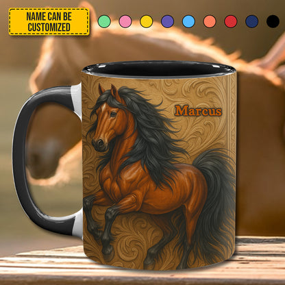 Brown Horse - Personalized Horse Accent Mug