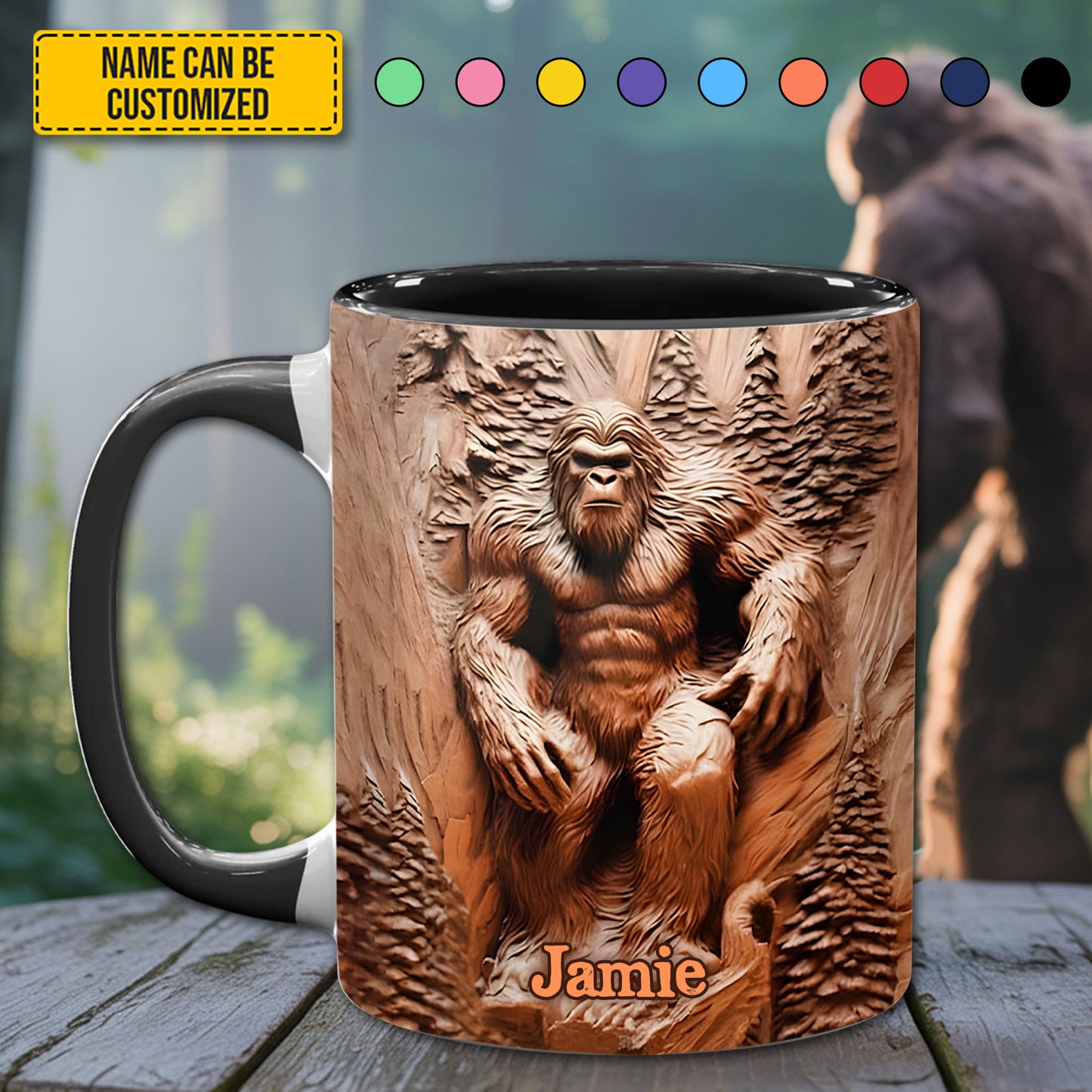 Bigfoot Vibes - Personalized Sasquatch Accent Mug