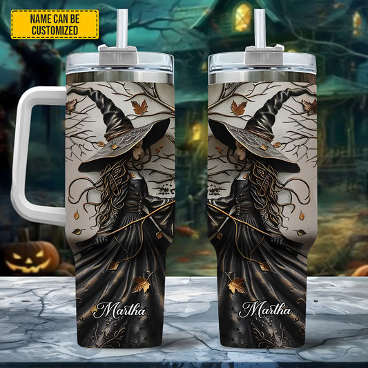 Autumn Witch - Personalized Tumbler With Handle 40oz